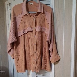 POL Coral/Pink Textured Shirt